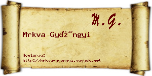 Mrkva Gyöngyi névjegykártya
