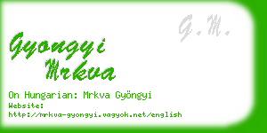 gyongyi mrkva business card